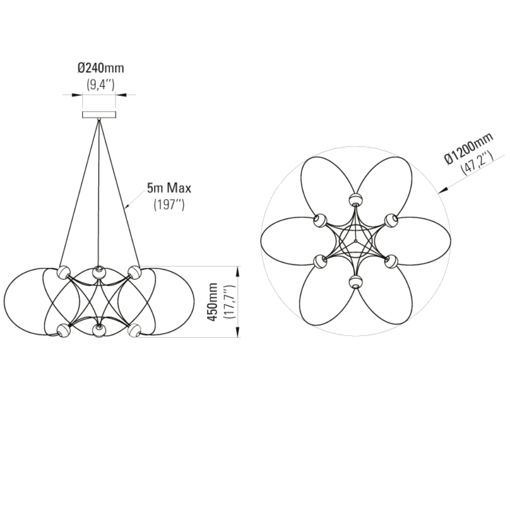Munari 6 Pendant Light