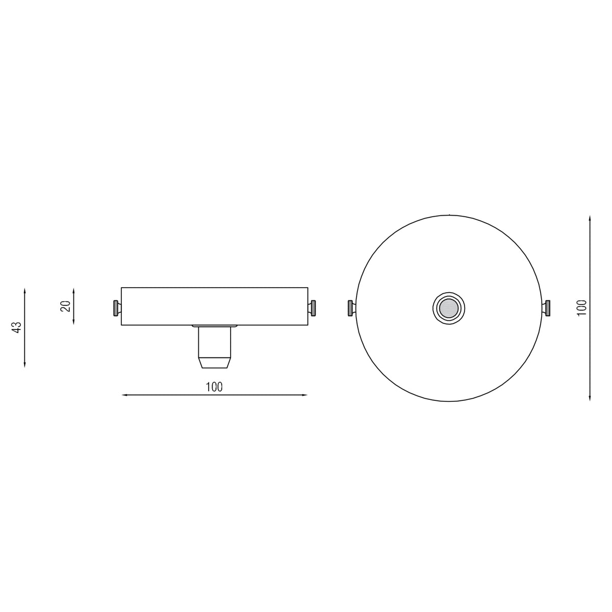 Pulo Box X1 Grip Ceiling Rose