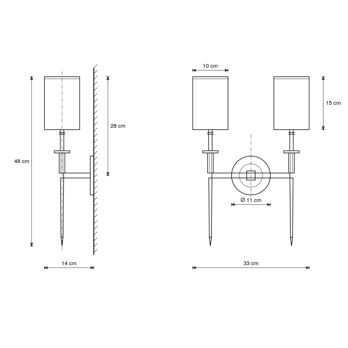 Amherst Double Wall Light