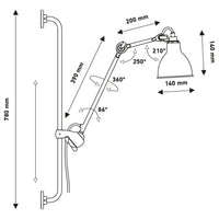 N°210 Plug Switch & Cable Wall Light