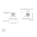 Eyeconic Recessed Square Trimless Adjustable Downligh