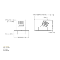 Eyeconic Recessed Square Trimless Adjustable Downligh