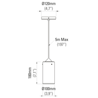 Tobo Porcelain 180 Pendant Light