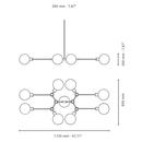 Ora 8 Symmetrical Chandelier Pendant Light