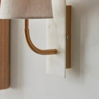 Marceline Curved Marble Arm Wall Light