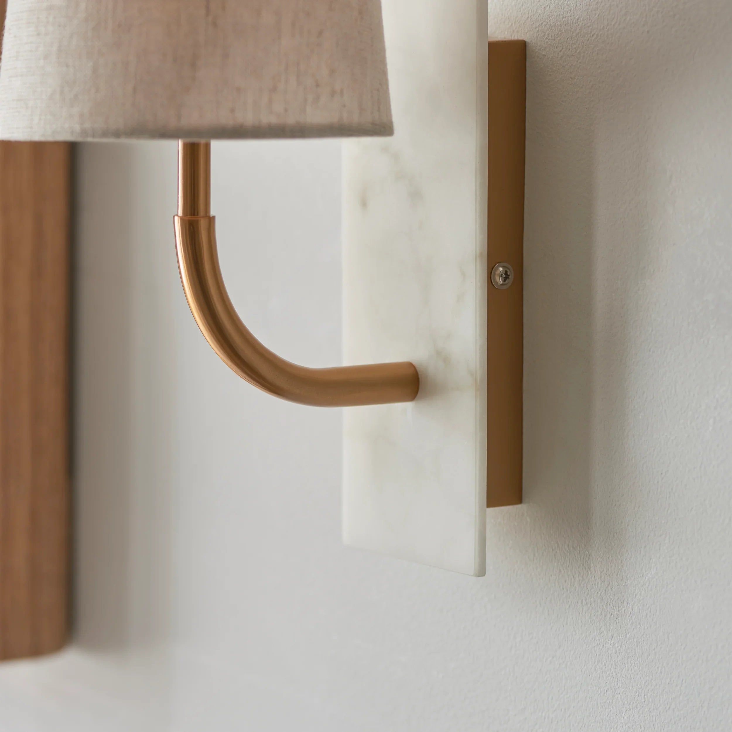 Marceline Curved Marble Arm Wall Light