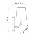 Marceline Curved Marble Arm Wall Light