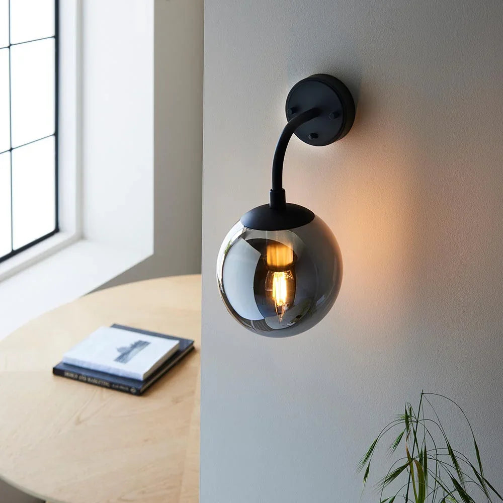Seren Opal Globe Wall Light