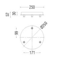 Box Surface P 25030 Grip X3 Ceiling Rose