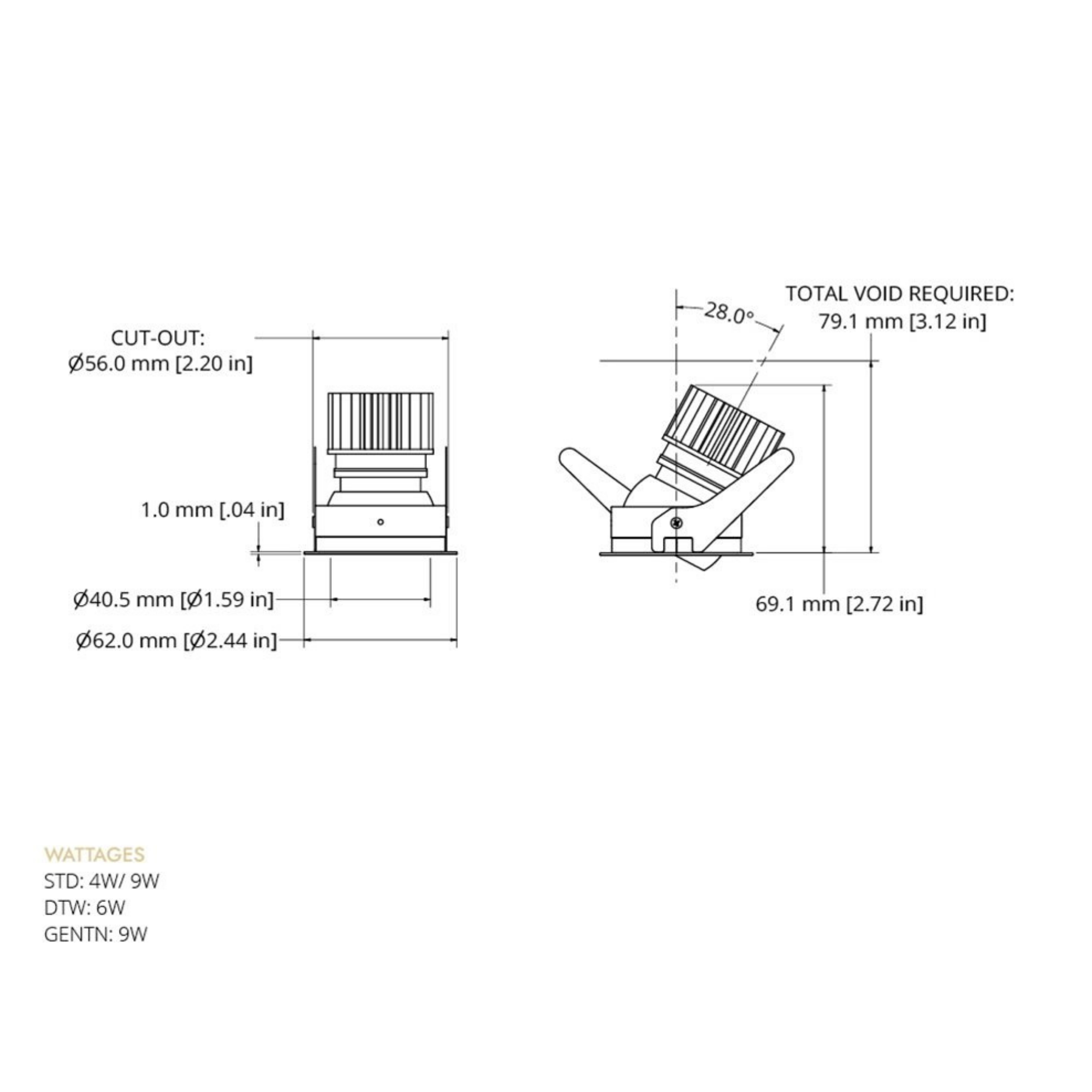Eyeconic Mini Trim Adjustable Downlight