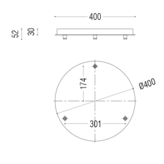 Box Surface P 40030 Grip X3 Ceiling Rose