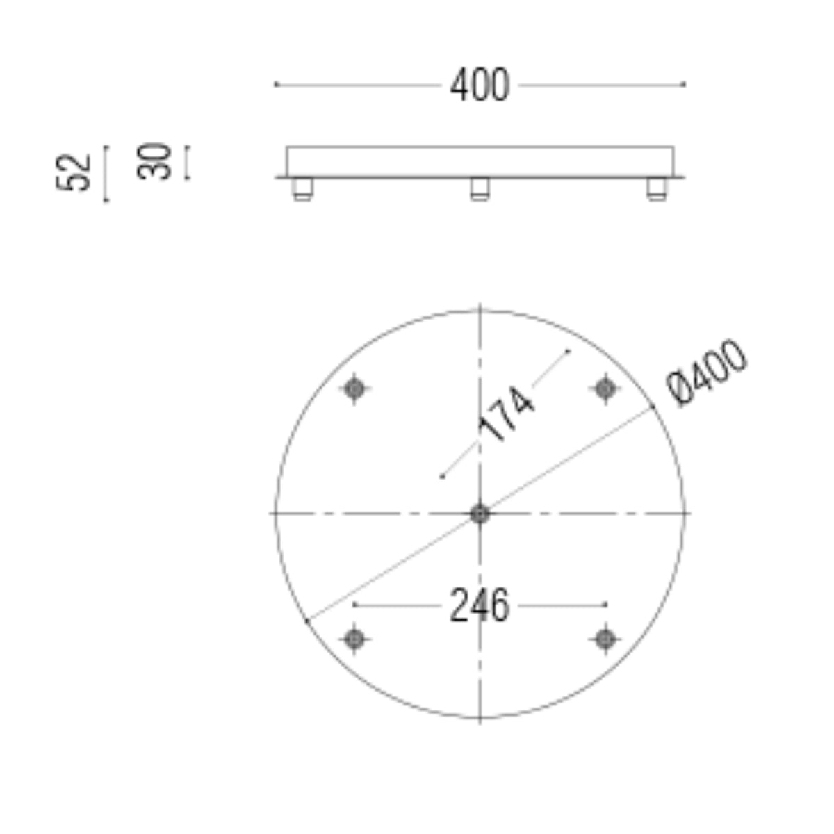 Box Surface P 40030 Grip X5 Ceiling Rose