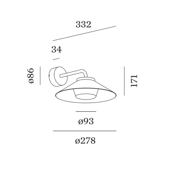 Tradora 1.0 Outdoor Wall Light