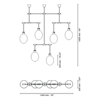 Glow 6 Rope Ceiling Light