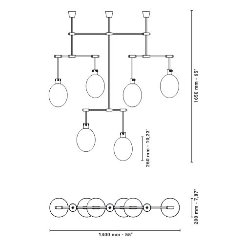 Glow 6 Rope Ceiling Light