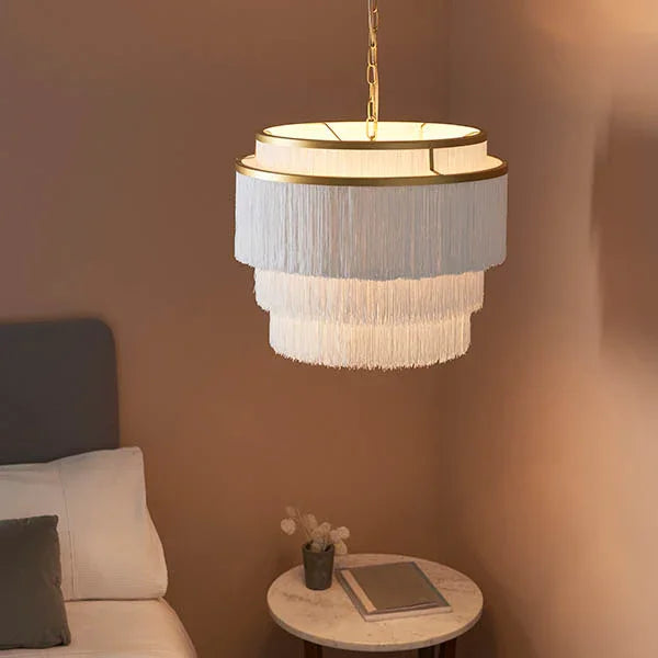 Aurora Cascade Fringe Pendant Light