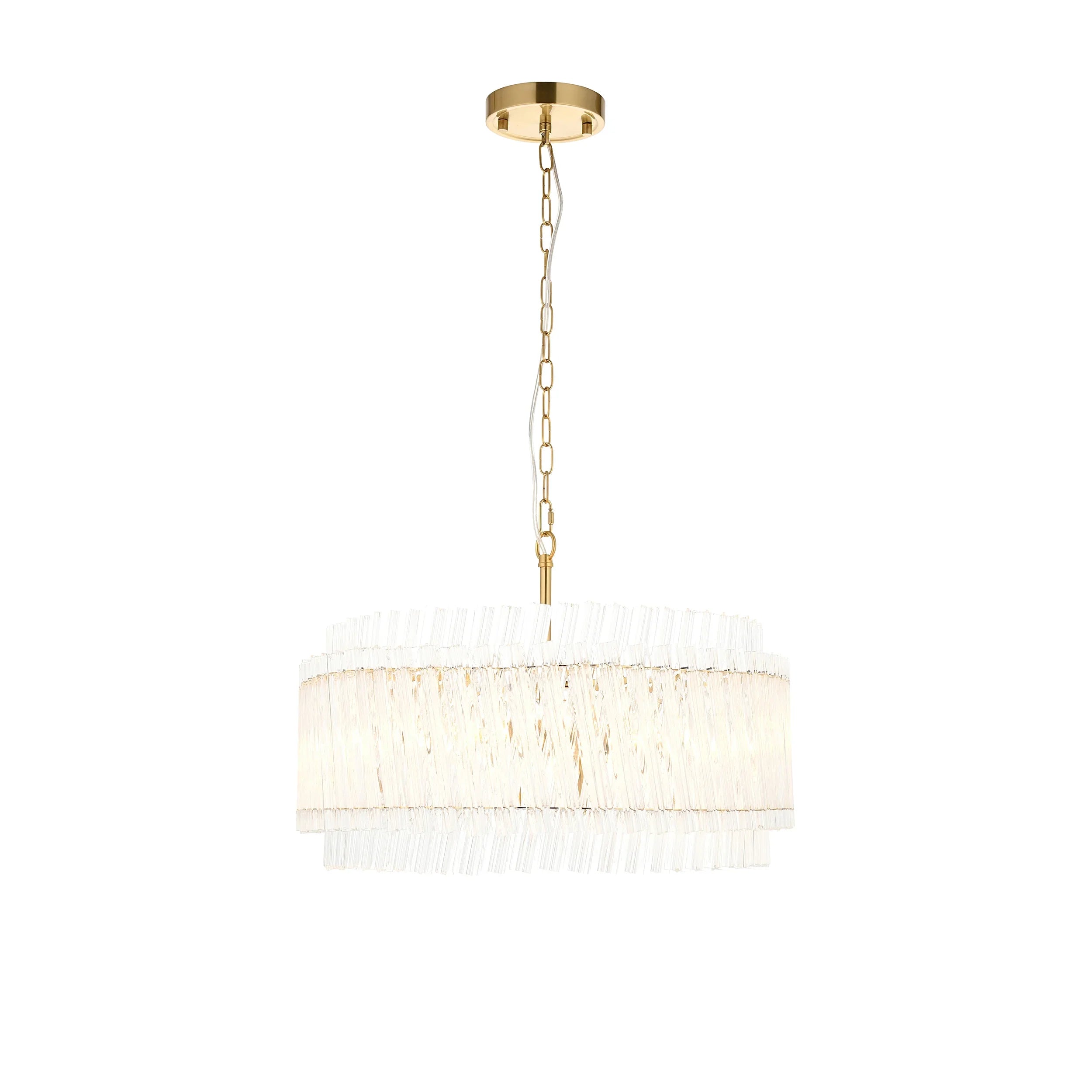 Artemis Quintet Clear Glass Pendant Light