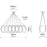 Munari 8 Pendant Light