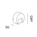 Reto Round 0.8 Surface Wall Light