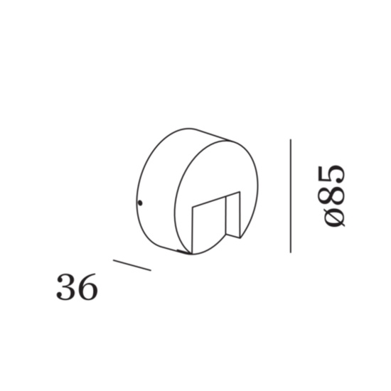 Reto Round 0.8 Surface Wall Light