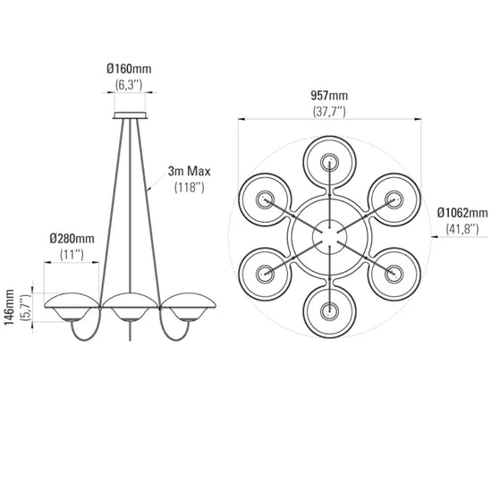 In The Air 6 Pendant Light
