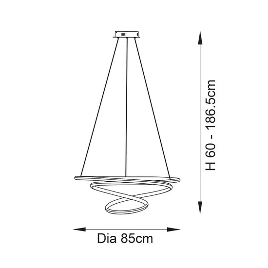 Vortex Spiral Grande Pendant Light