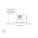 Eyeconic Recessed Square Trimless Fixed Downlight