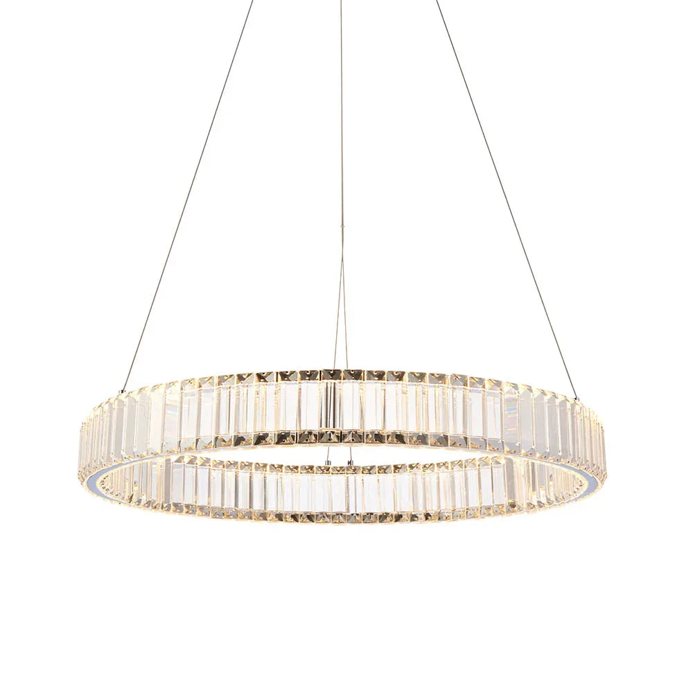 Luna Halo Crystal Ring Pendant Light