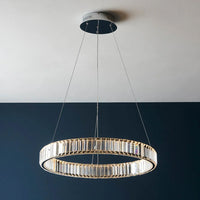Luna Halo Crystal Ring Pendant Light