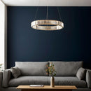 Luna Halo Crystal Ring Pendant Light