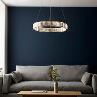 Luna Halo Crystal Ring Pendant Light