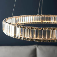 Luna Halo Crystal Ring Pendant Light