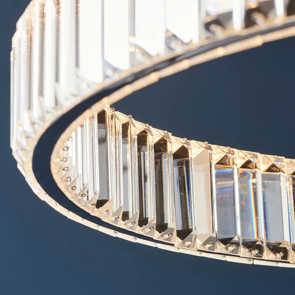 Luna Halo Crystal Ring Pendant Light