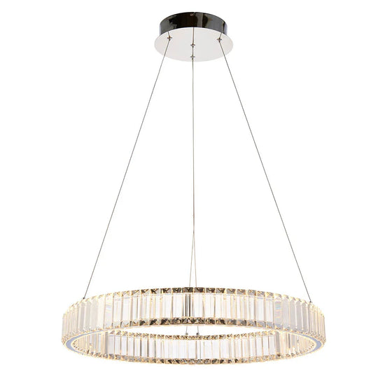 Luna Halo Crystal Ring Pendant Light