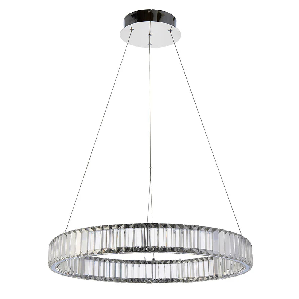 Luna Halo Crystal Ring Pendant Light