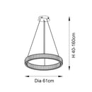 Luna Halo Crystal Ring Pendant Light