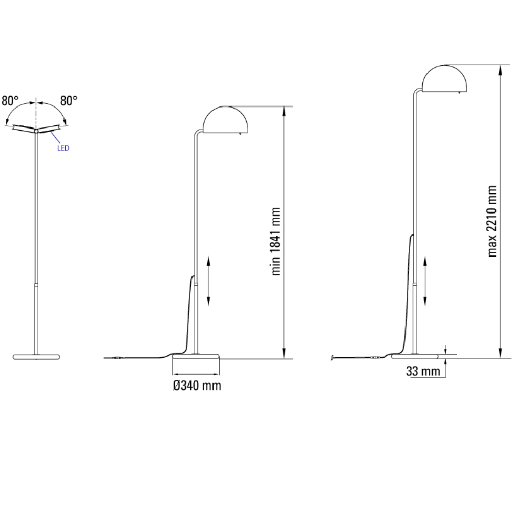 Mezzaluna Floor Lamp