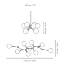 Ora 8 Chandelier Pendant Light