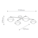 Glaze 4 Ceiling Light
