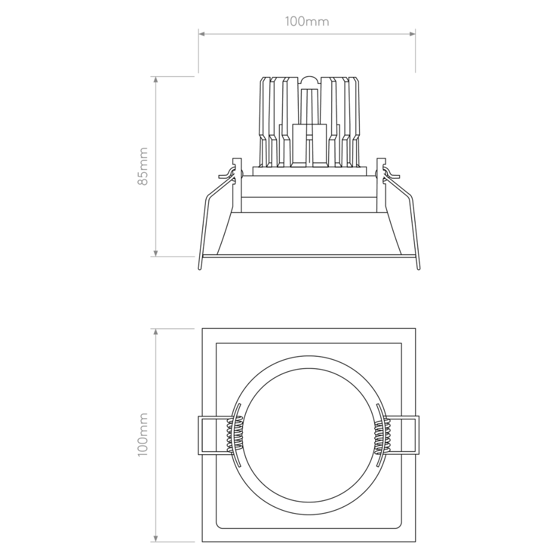 Minima PRO Square Adjustable Downlight