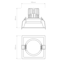 Minima PRO Square Adjustable Downlight