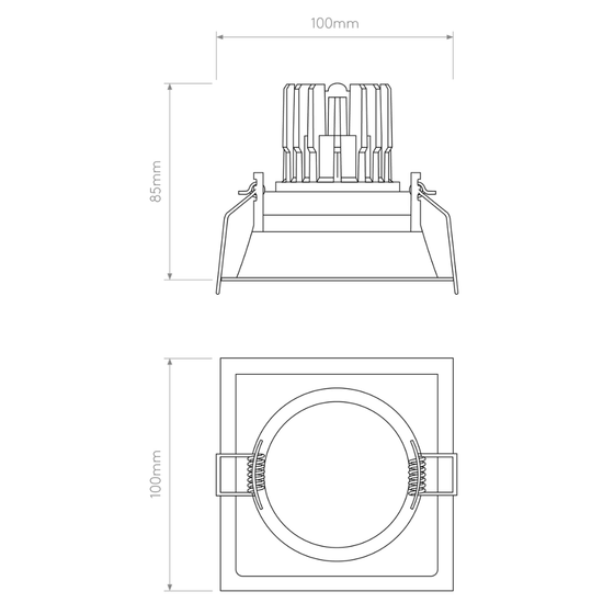Minima PRO Square Adjustable Downlight