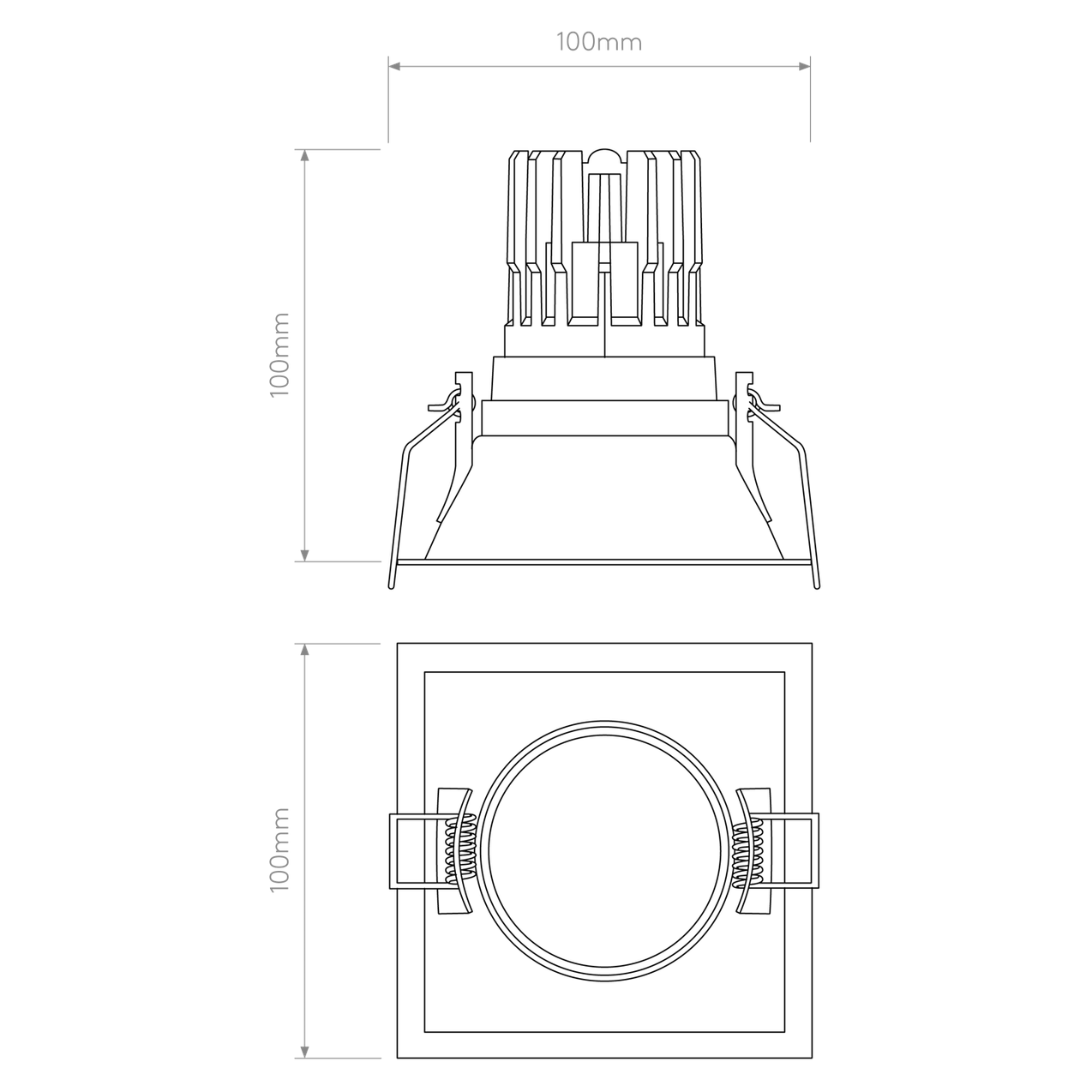 Minima PRO Square Fixed IP65 Downlight