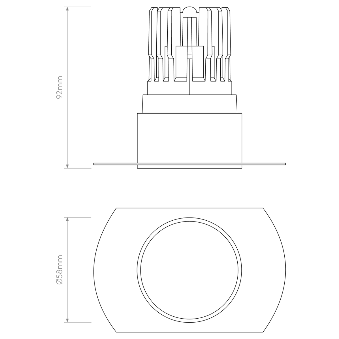 Pinhole PRO Round Flush Fixed IP65 Downlight