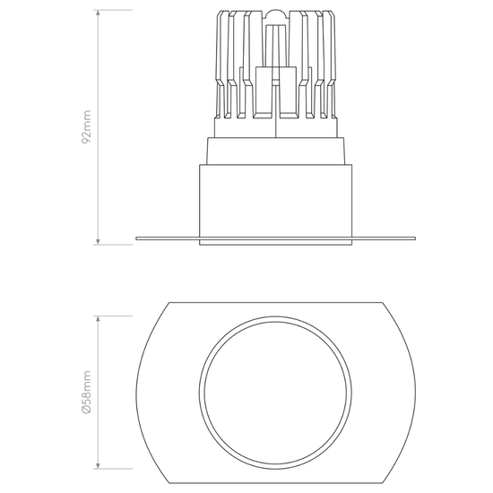 Pinhole PRO Round Flush Fixed IP65 Downlight