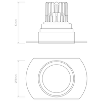 Trimless PRO Round Adjustable Downlight