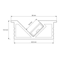 Angled Detail Recessed LED Profile