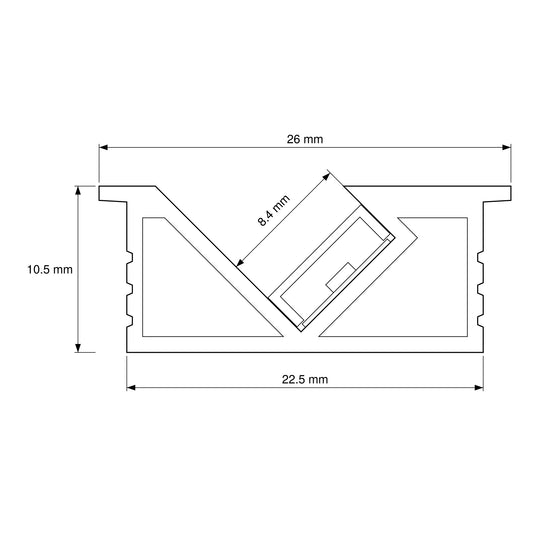 Micro Asymmetric Recessed LED Profile