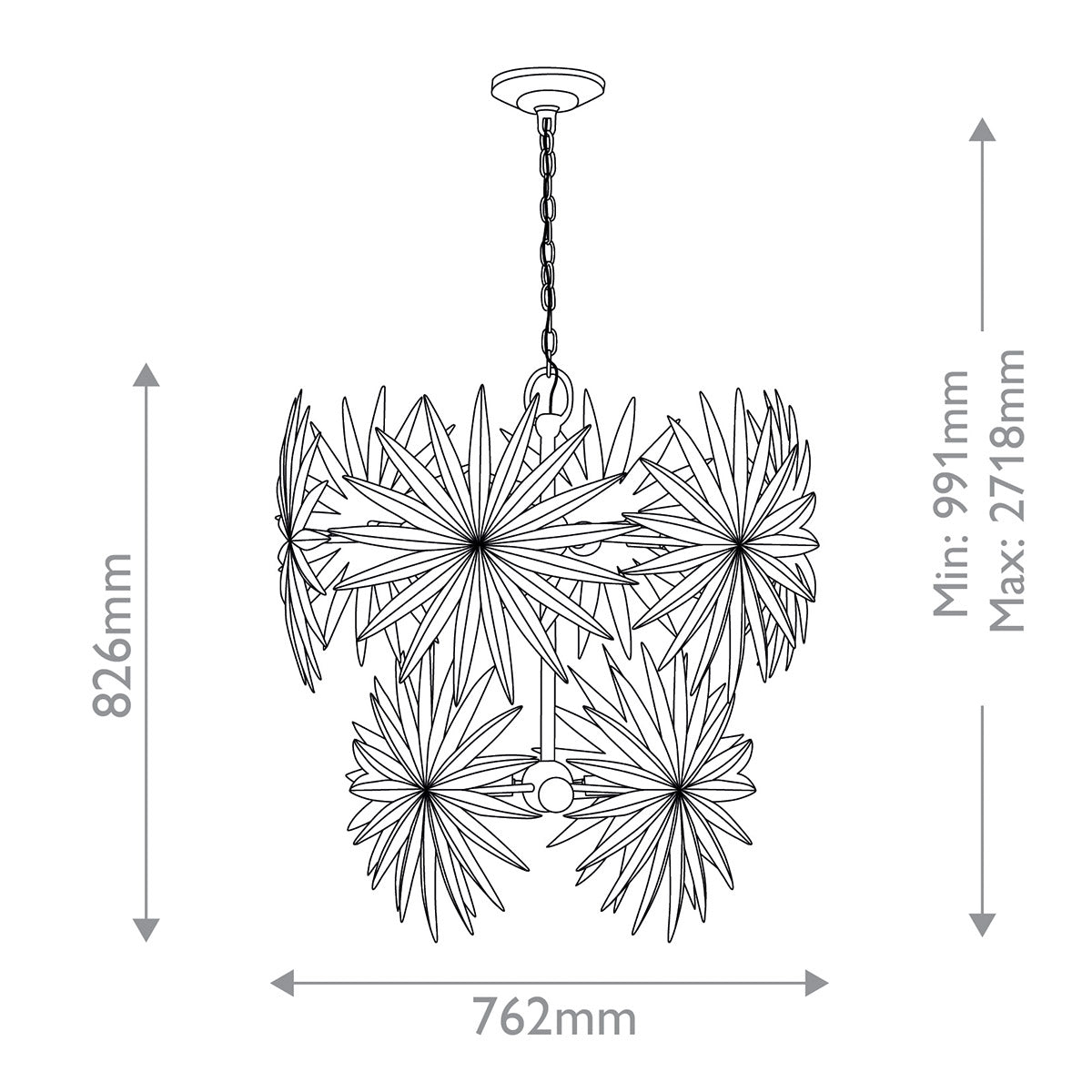 Bismarkia Medium Pendant Light