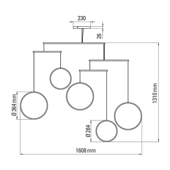 Focus x5 Pendant Light